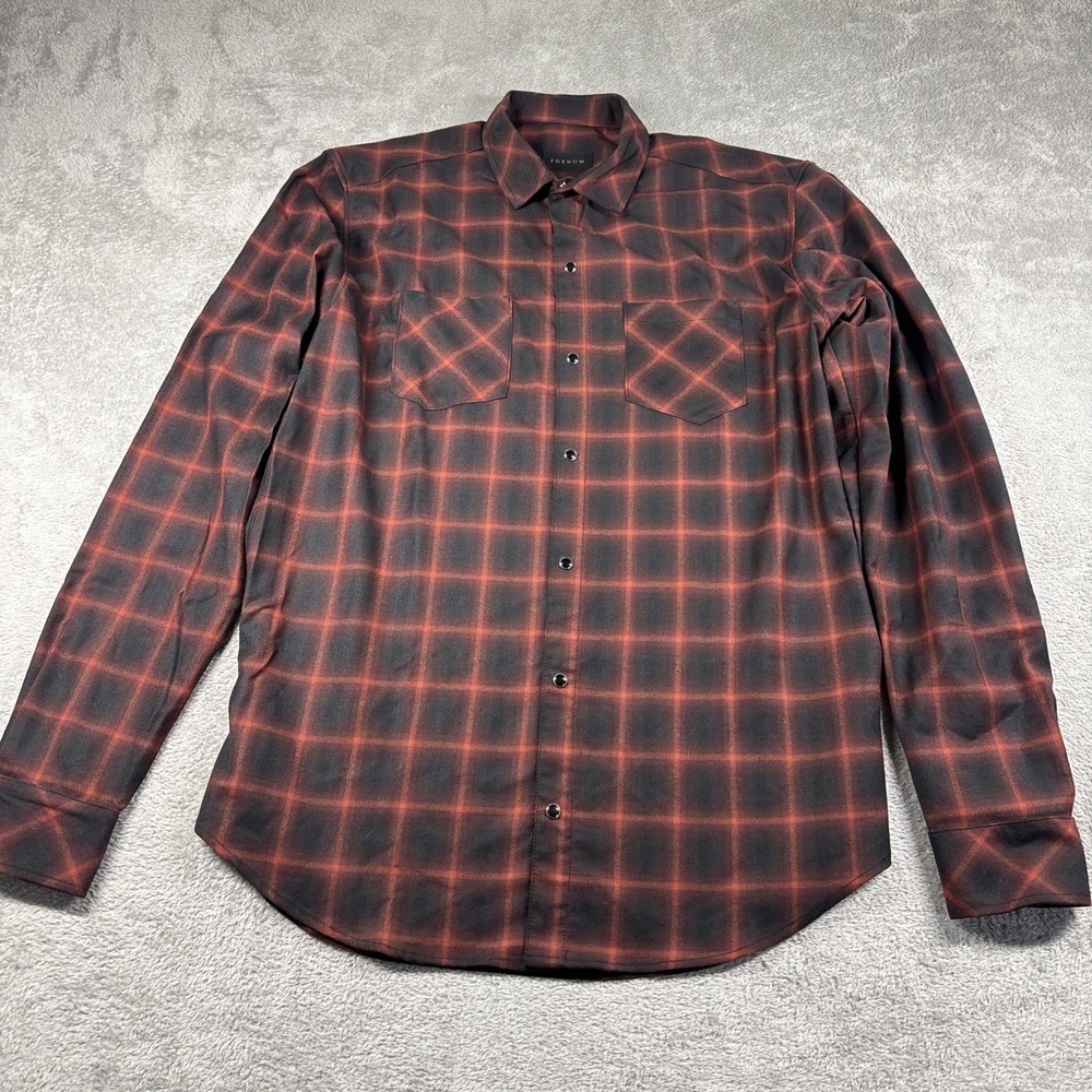 Phenom‎ Black And Red Flannel Button Up Shirt Size XXL
